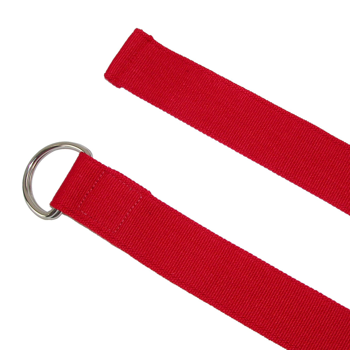 CTM® Canvas Web Belt with D Ring Buckle - Black
