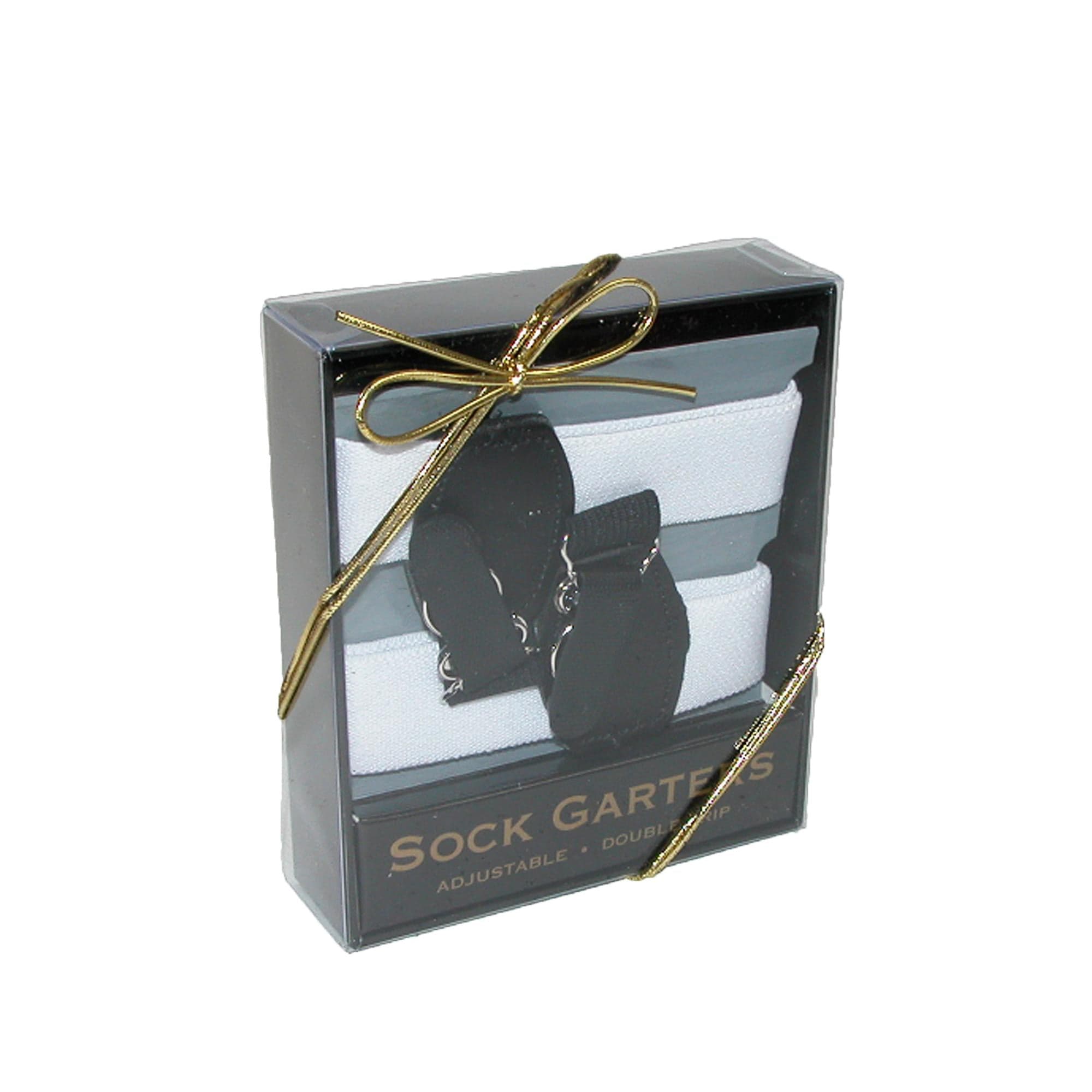 CTM® Elastic 1 Inch Double Clip Sock Garters - Khaki