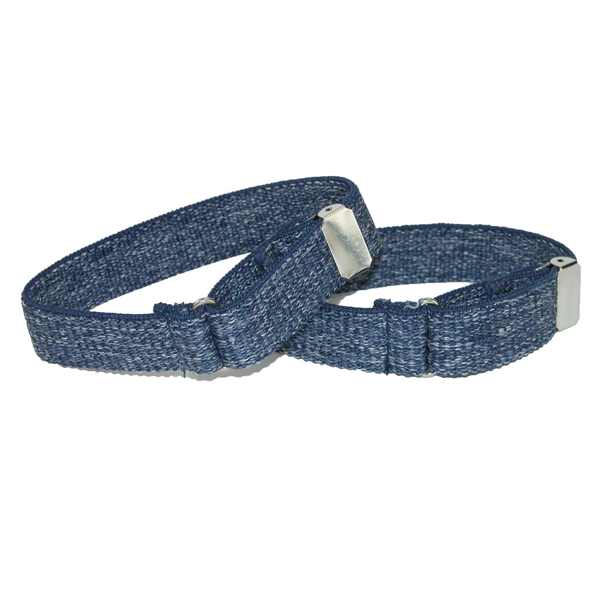 CTM® Men's Elastic Denim Adjustable Armband Sleeve Garter