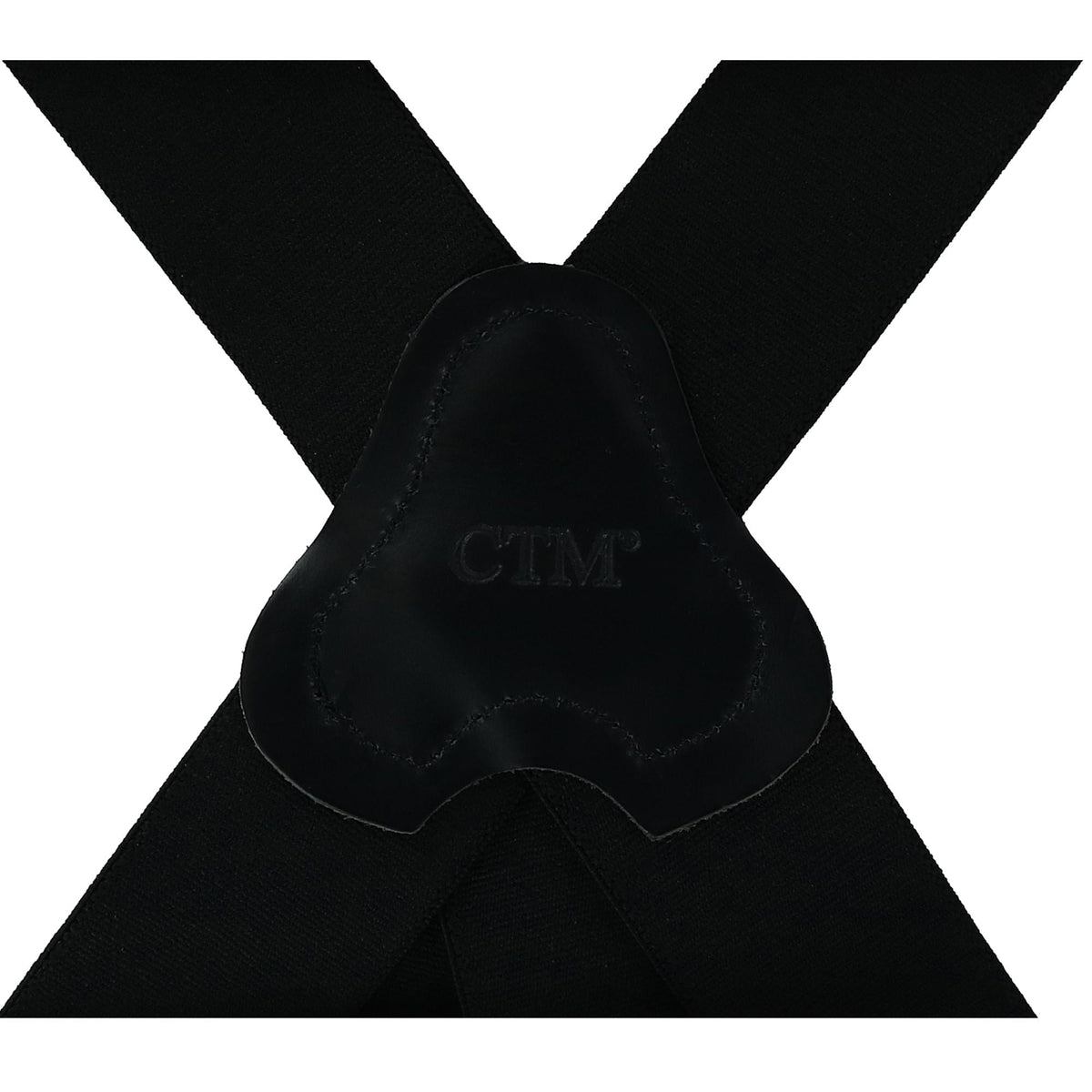 CTM® Men's Elastic Button-End 2 Inch Fireman Suspenders - Black