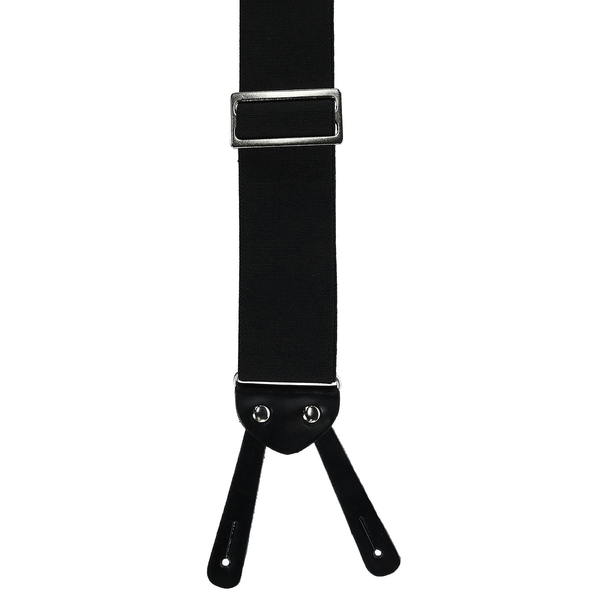 CTM® Men's Elastic Button-End 2 Inch Fireman Suspenders - Black