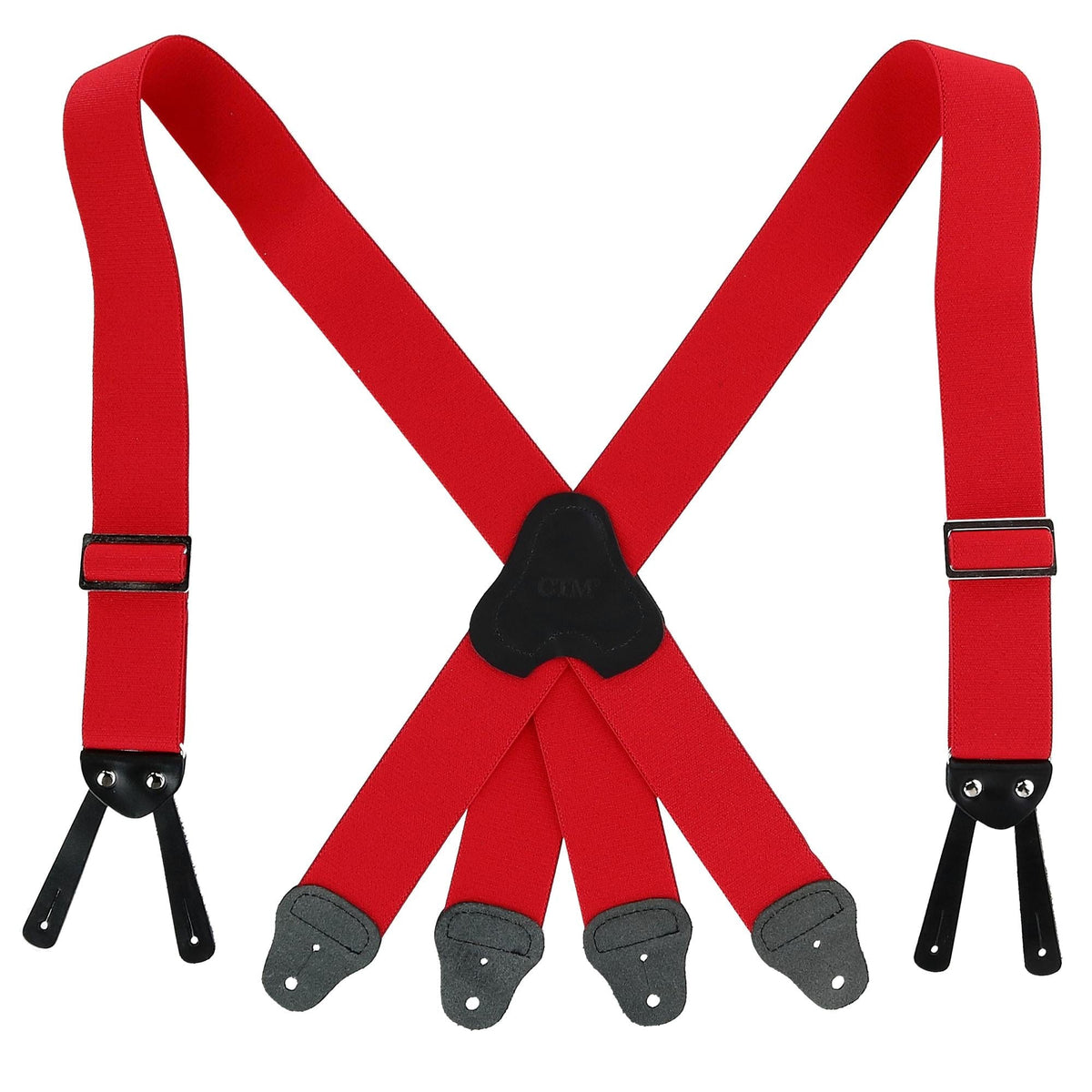 CTM® Men's Elastic Button-End 2 Inch Fireman Suspenders - Men's Elastic Button-End 2 Inch Fireman Suspenders