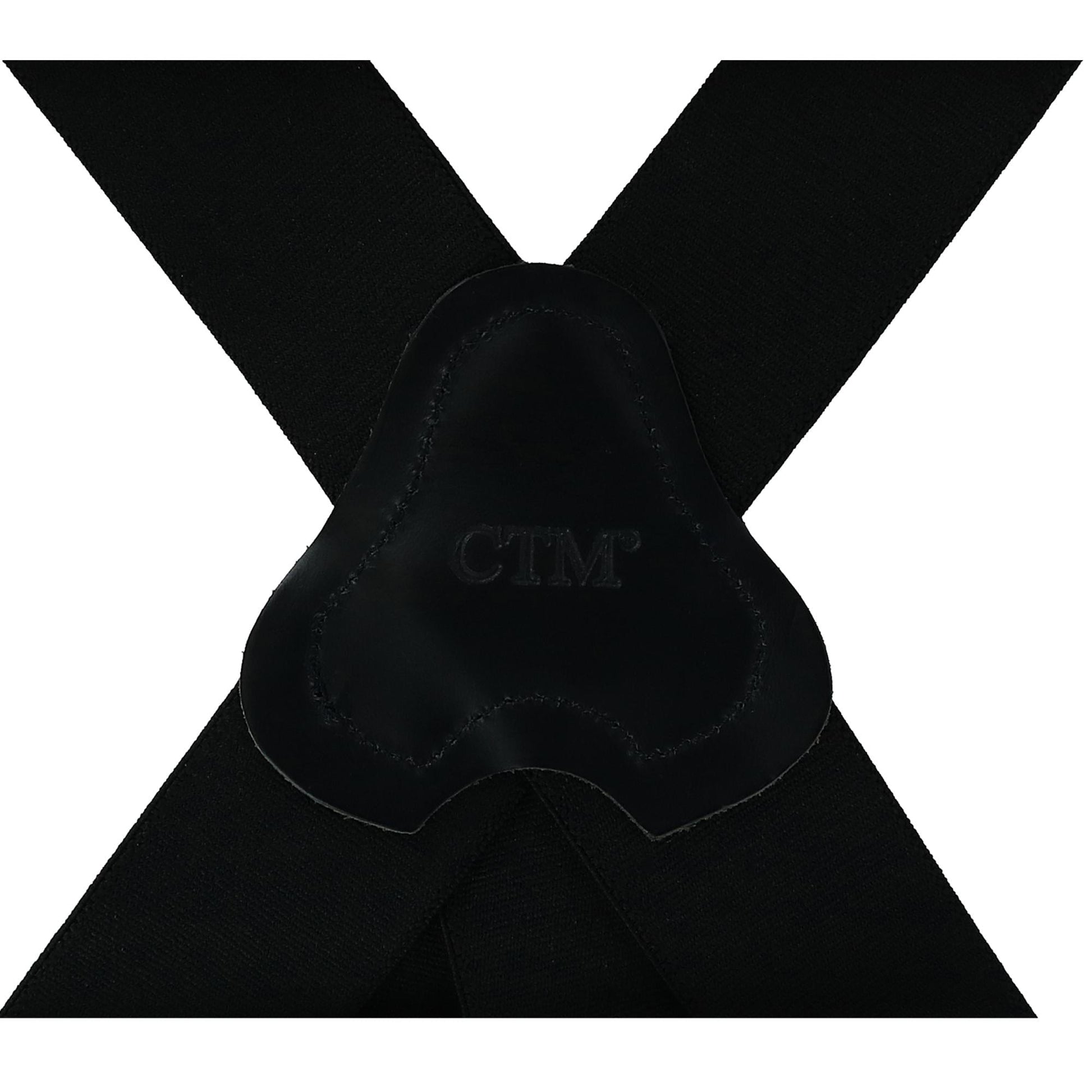 CTM® Men's Elastic Clip-End 2 Inch Fireman Suspenders - Black