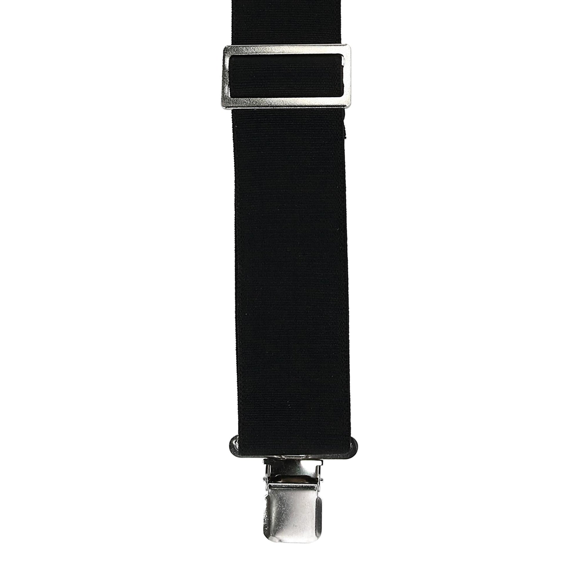 CTM® Men's Elastic Clip-End 2 Inch Fireman Suspenders - Black