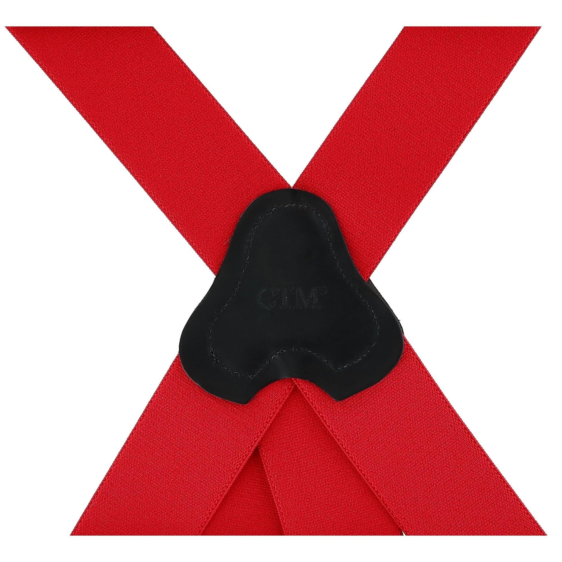 CTM® Men's Elastic Clip-End 2 Inch Fireman Suspenders - Red