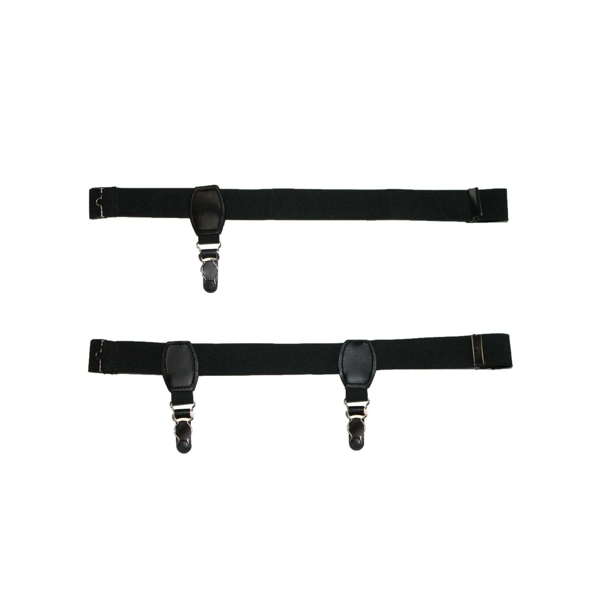 CTM® Men's Elastic 1 Inch Wide Single and Double Sock Garters (Pack of 2) - Men's Elastic 1 Inch Wide Single and Double Sock Garters (Pack of 2)