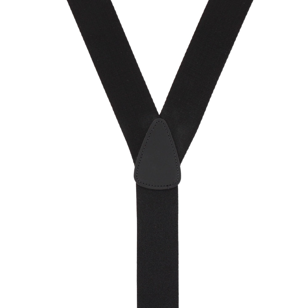 CTM® Men's 1.5 Inch Silky Feel Manhattan Clip End Suspenders - Black