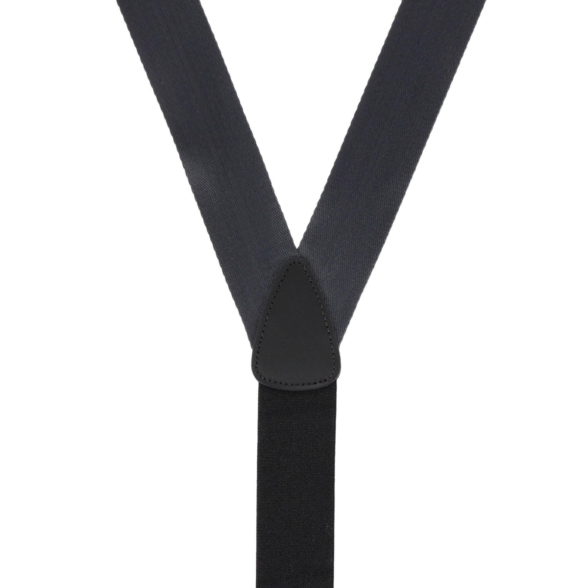CTM® Men's 1.5 Inch Silky Feel Manhattan Clip End Suspenders - Dark Gray
