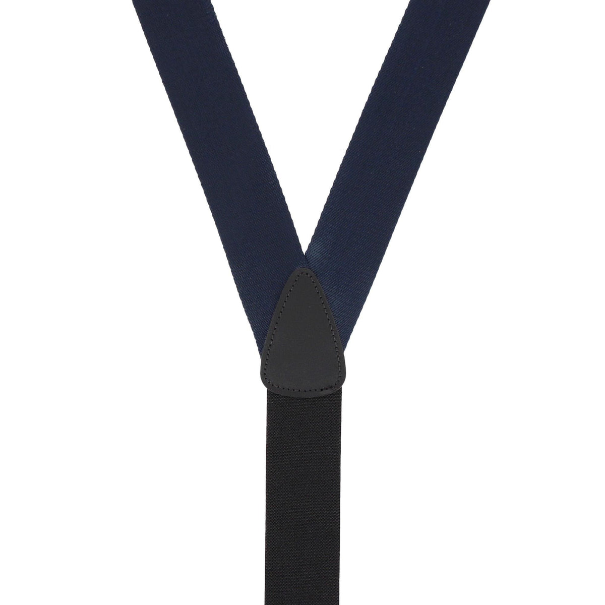 CTM® Men's 1.5 Inch Silky Feel Manhattan Clip End Suspenders - Navy