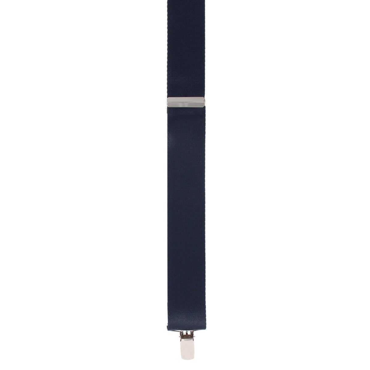 CTM® Men's 1.5 Inch Silky Feel Manhattan Clip End Suspenders - Navy