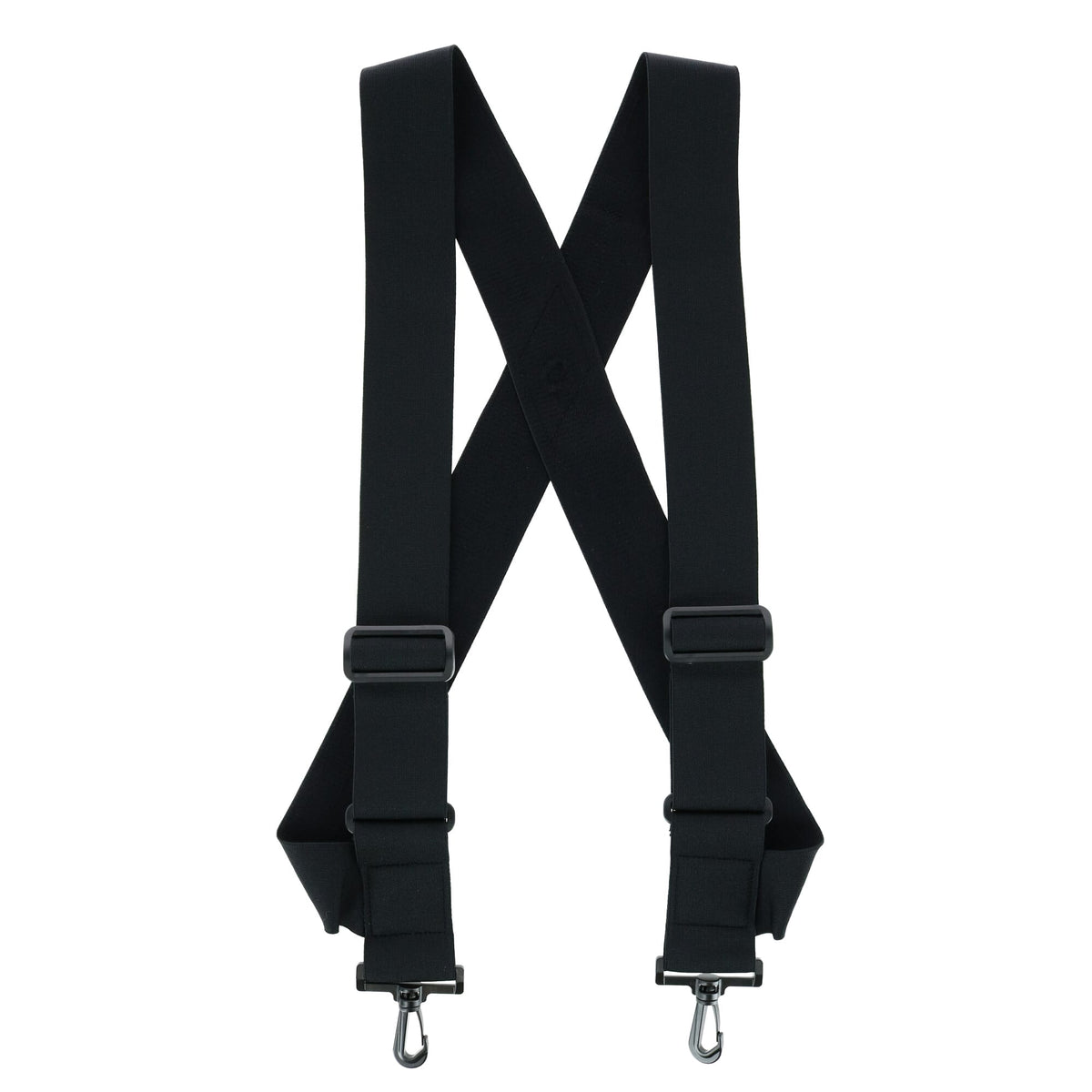 CTM® Big & Tall TSA Compliant Side Clip Suspenders with Swivel Hook Ends - Black