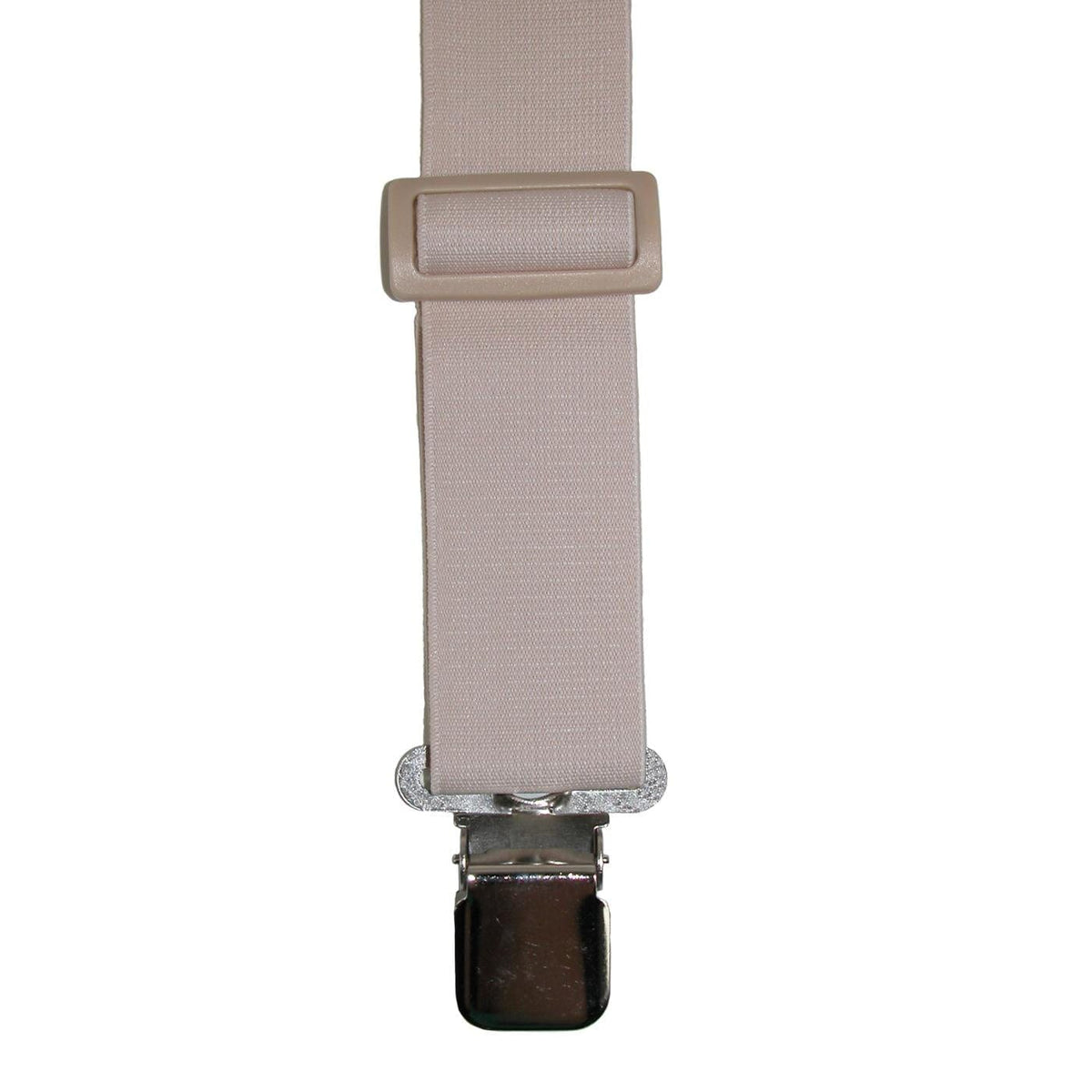 CTM® Men's Elastic Clip-End Undergarment Suspenders - Beige