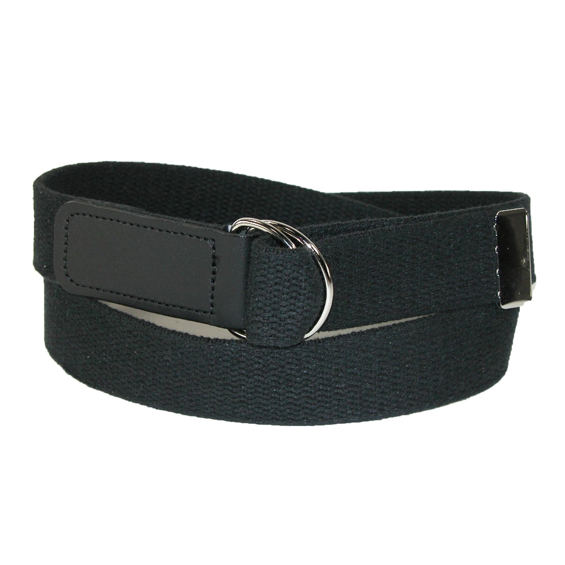 CTM® Plus Size Cotton Web Belt with Double D Ring Buckle