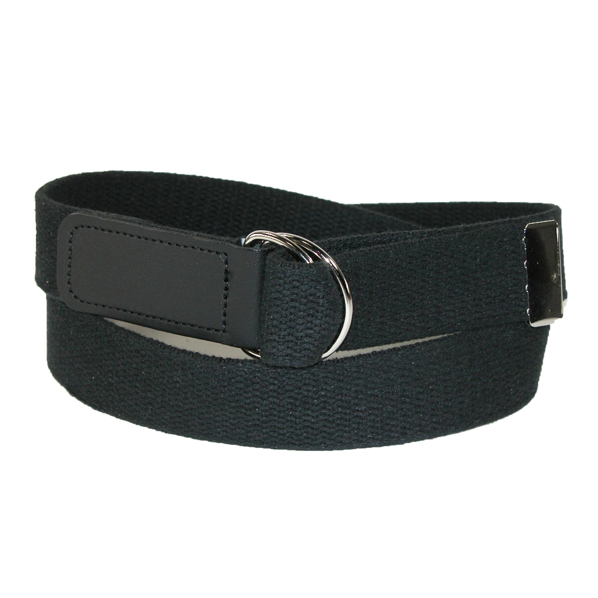 CTM® Plus Size Cotton Web Belt with Double D Ring Buckle