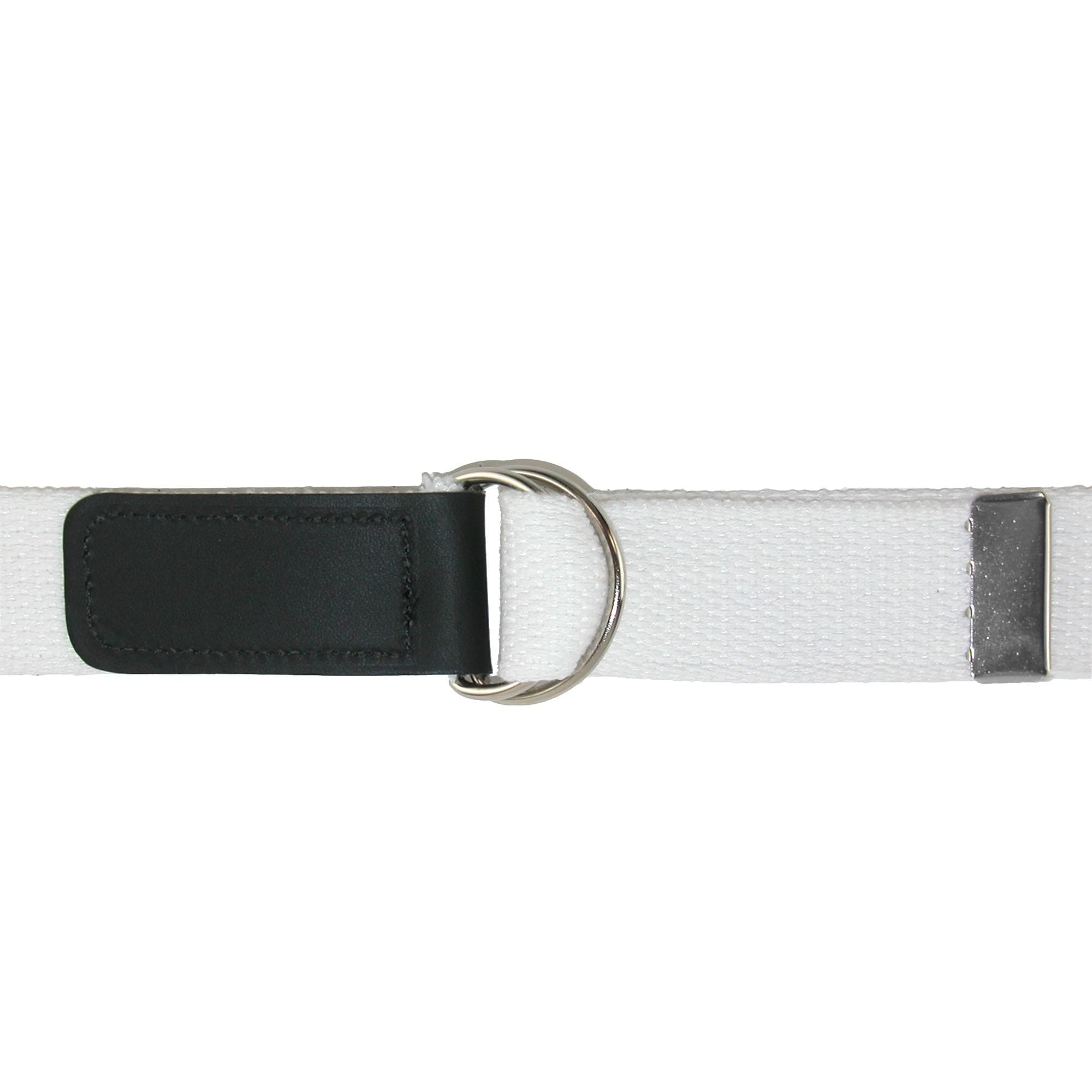 CTM® Plus Size Cotton Web Belt with Double D Ring Buckle - Royal Blue