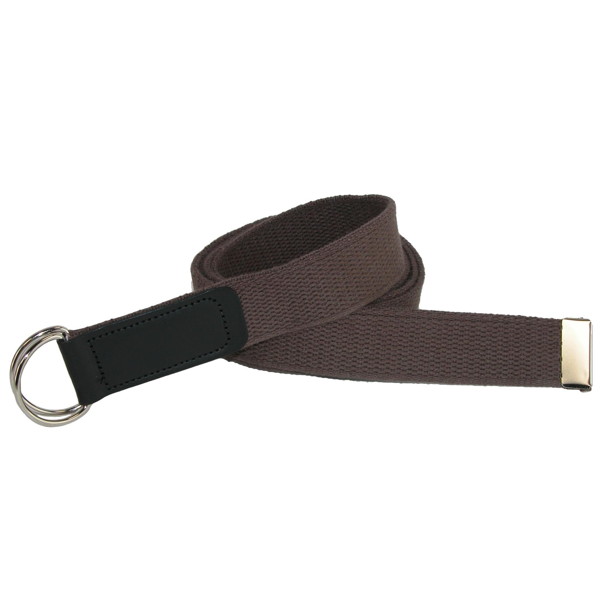 CTM® Plus Size Cotton Web Belt with Double D Ring Buckle