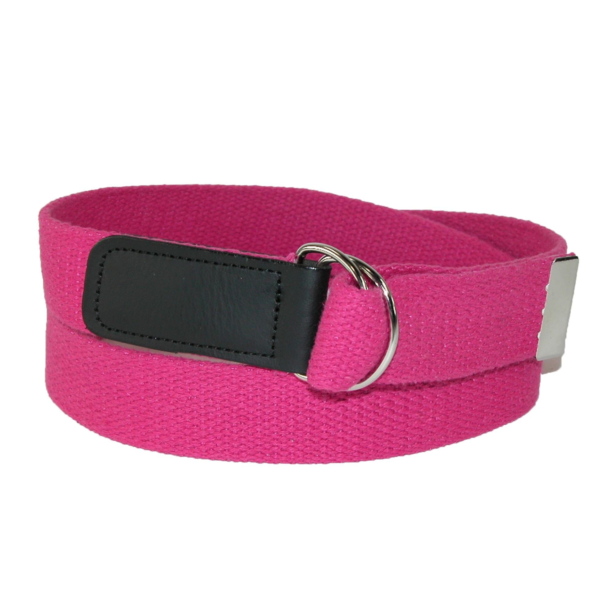 CTM® Plus Size Cotton Web Belt with Double D Ring Buckle