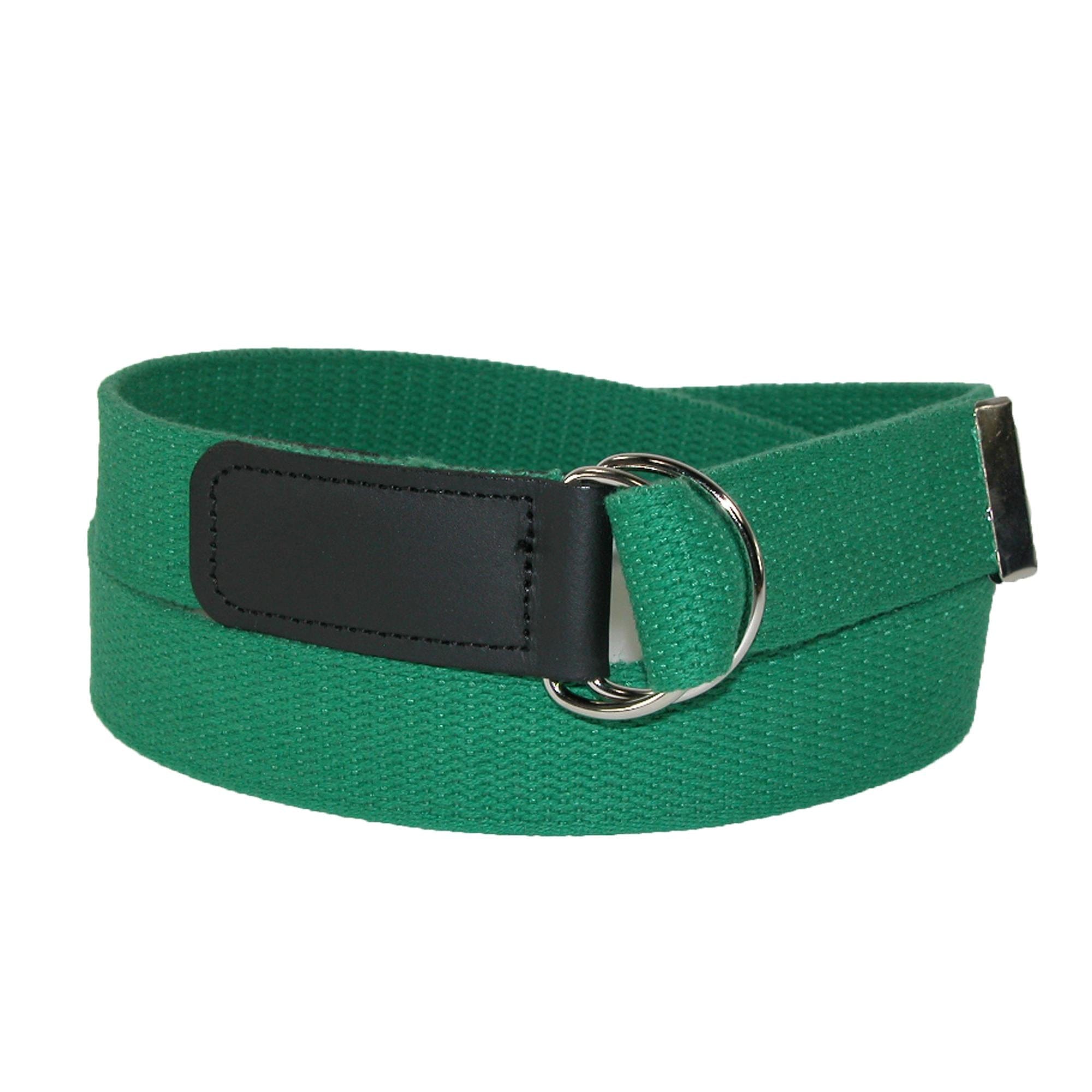 Plus Size Cotton Web Belt with Double D Ring Buckle