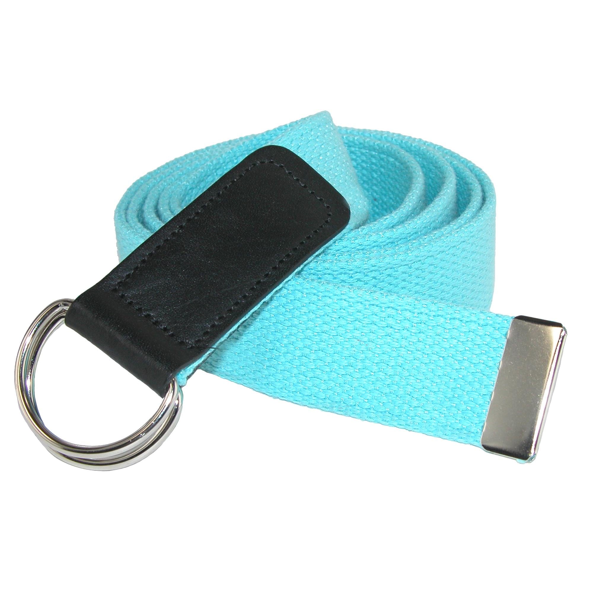 CTM® Plus Size Cotton Web Belt with Double D Ring Buckle