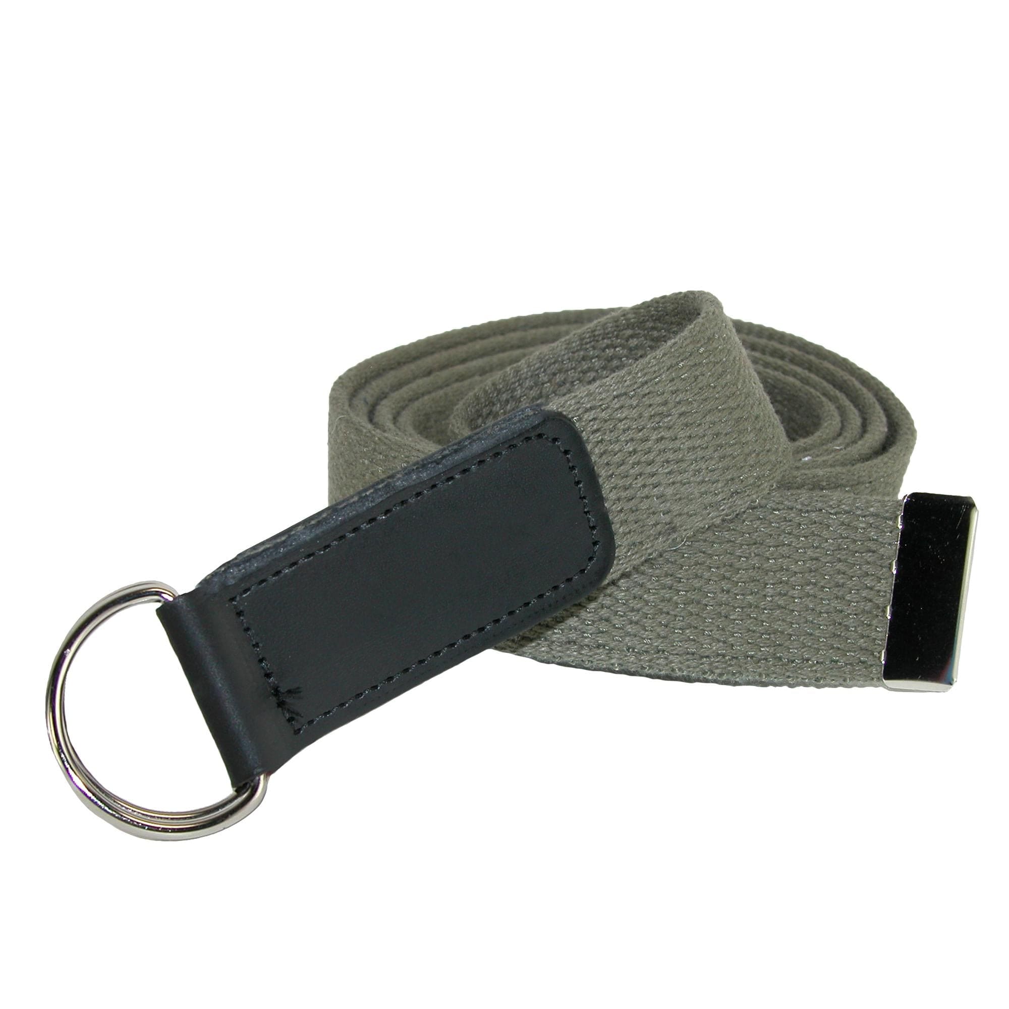 CTM® Plus Size Cotton Web Belt with Double D Ring Buckle