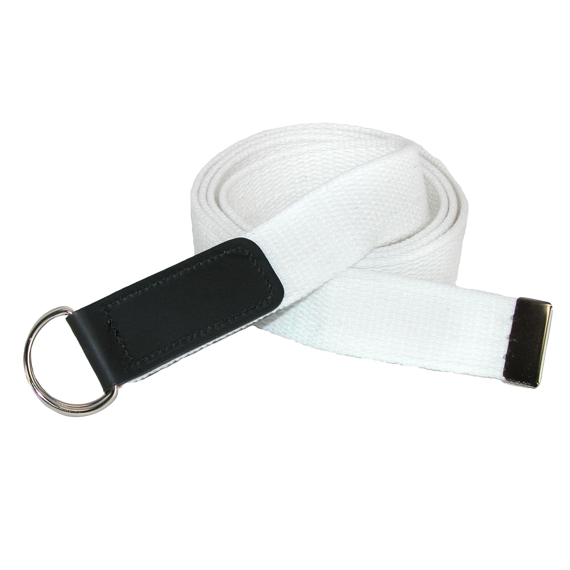 CTM® Plus Size Cotton Web Belt with Double D Ring Buckle