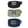 Men's Fabric Belt with Flip Top Nickel Buckle (Pack of 3)