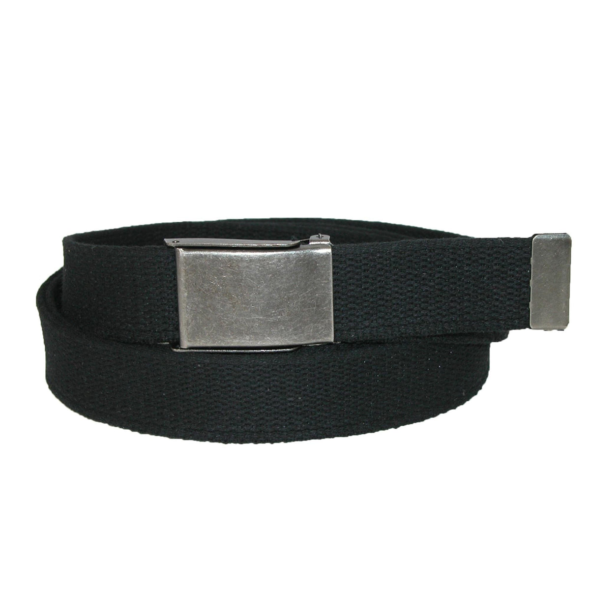 CTM® Men's Big & Tall Belt with Flip Top Nickel Buckle (Pack of 3) - Black