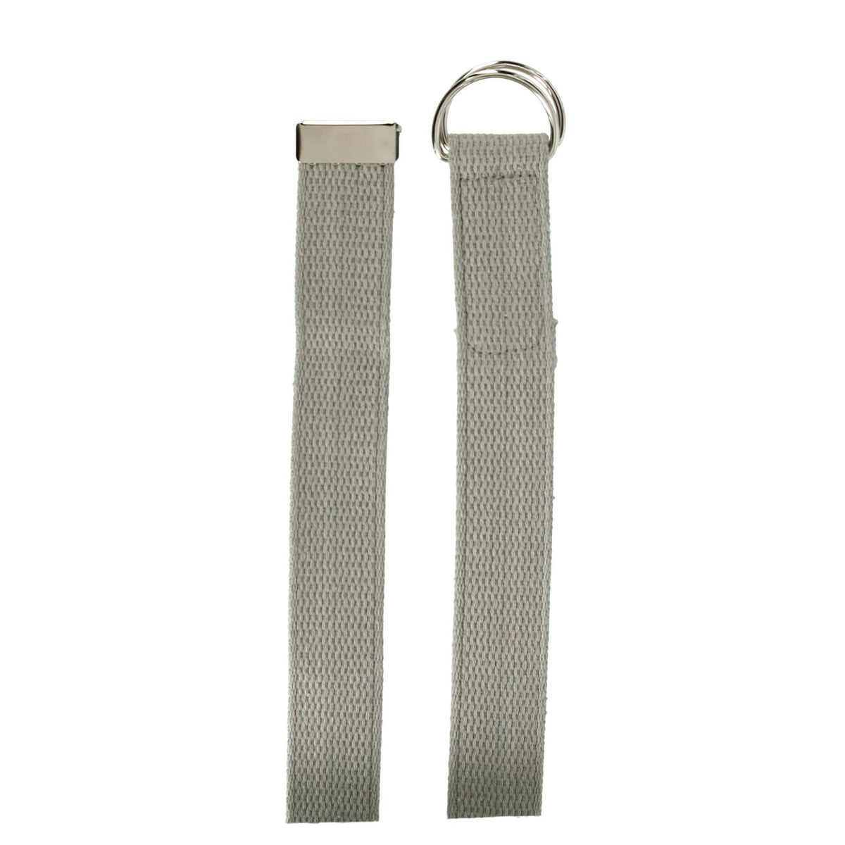 CTM® Cotton Web 1.25 Inch Belt with D Ring Buckle - Light Grey