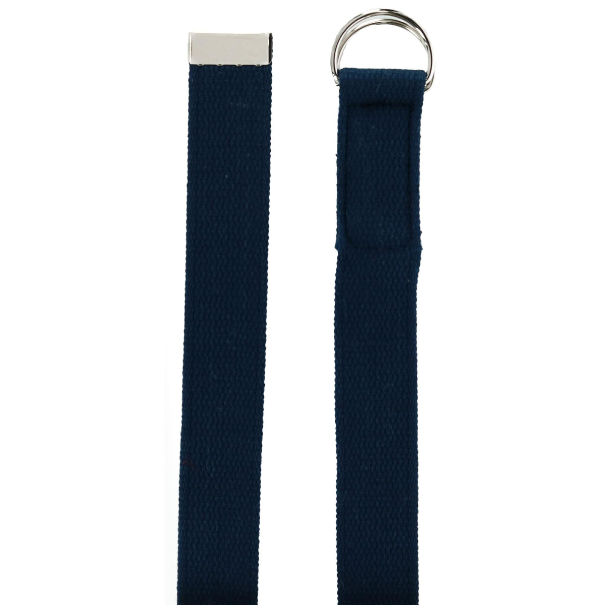CTM® Cotton Web 1.25 Inch Belt with D Ring Buckle - Navy