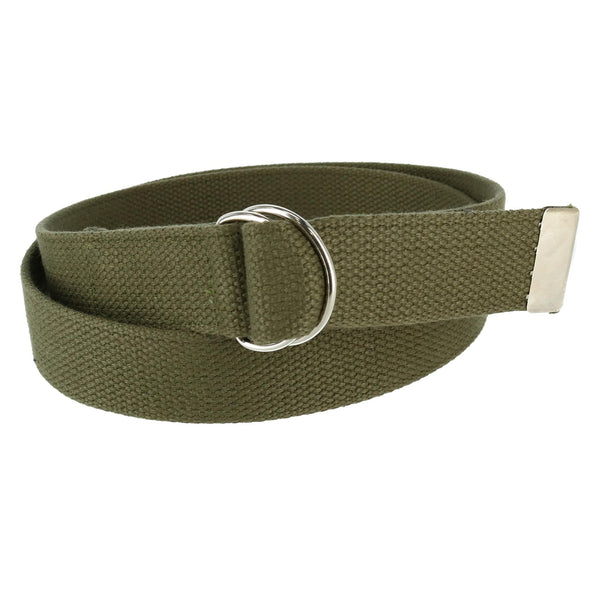 Cotton Web Belt with D Ring Buckle