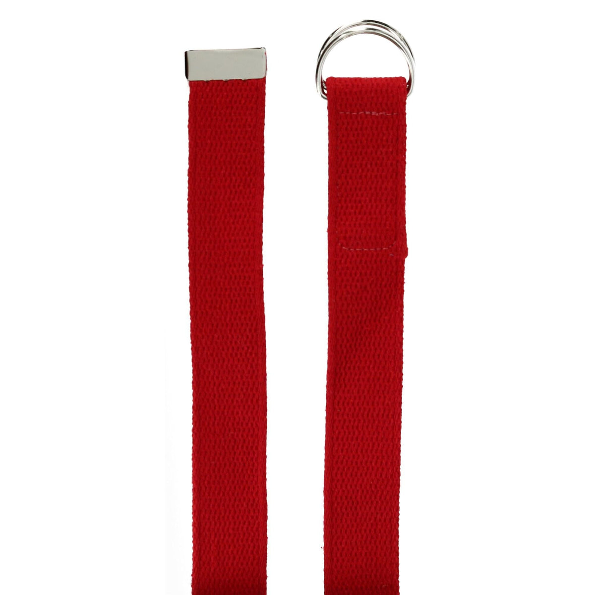 CTM® Cotton Web 1.25 Inch Belt with D Ring Buckle - Red