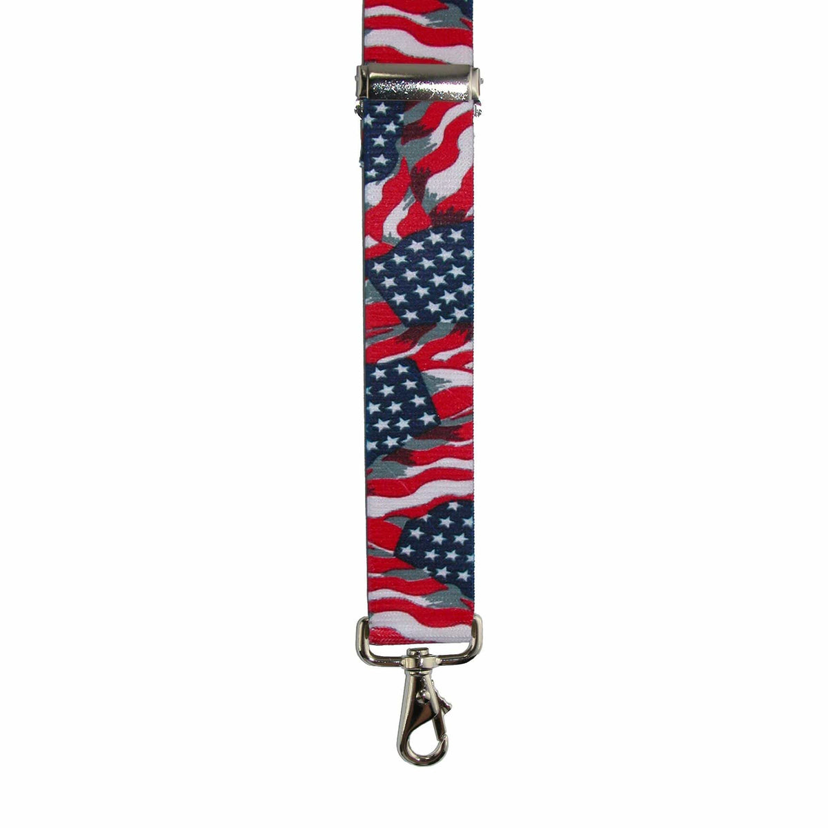 CTM® Men's Elastic American Flag Suspender with Hook Ends - American Flag