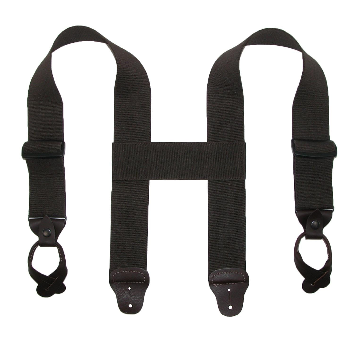 CTM® Men's Elastic 2 Inch Wide Button-End Wader Suspenders
