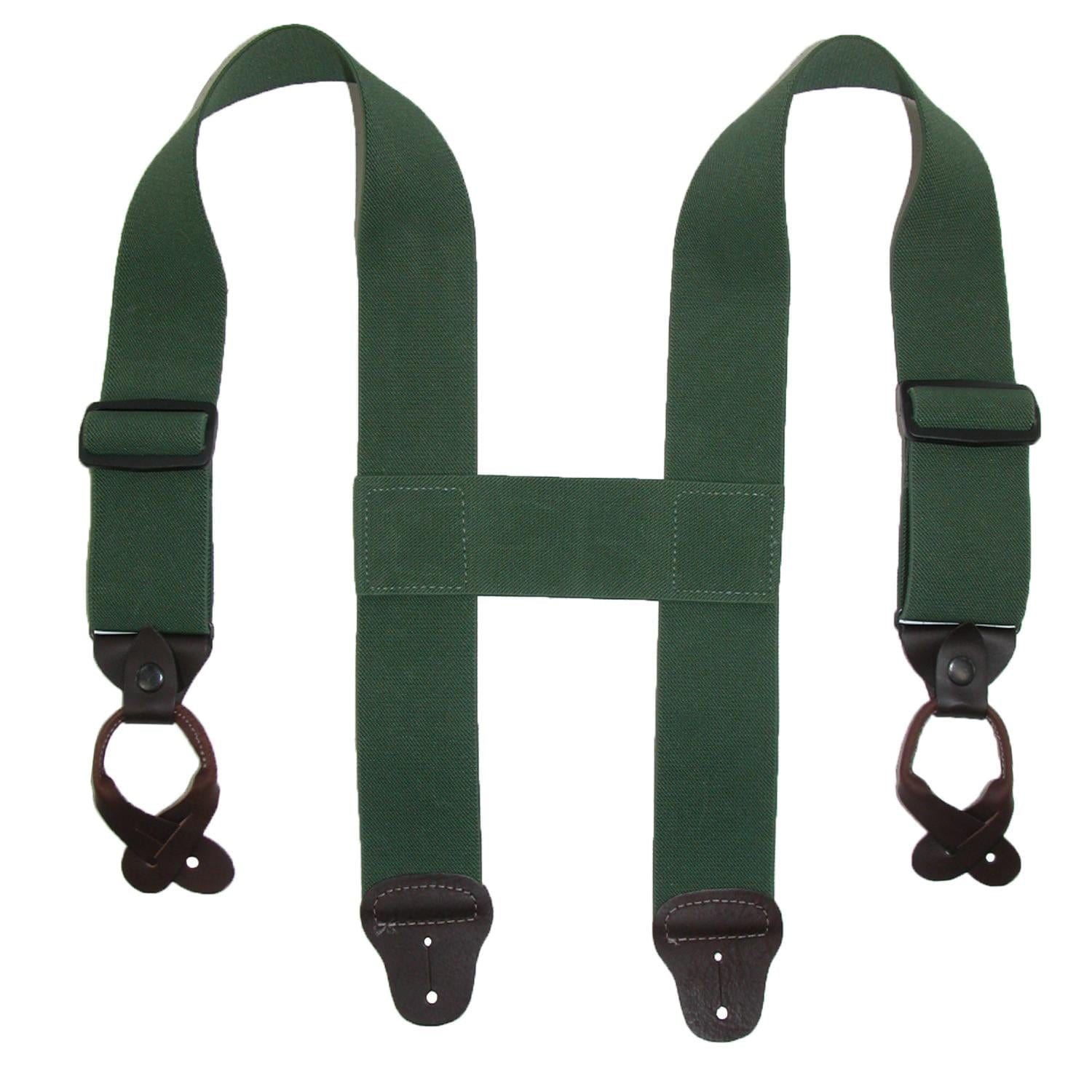 CTM® Men's Elastic 2 Inch Wide Button-End Wader Suspenders - Men's Elastic 2 Inch Wide Button-End Wader Suspenders