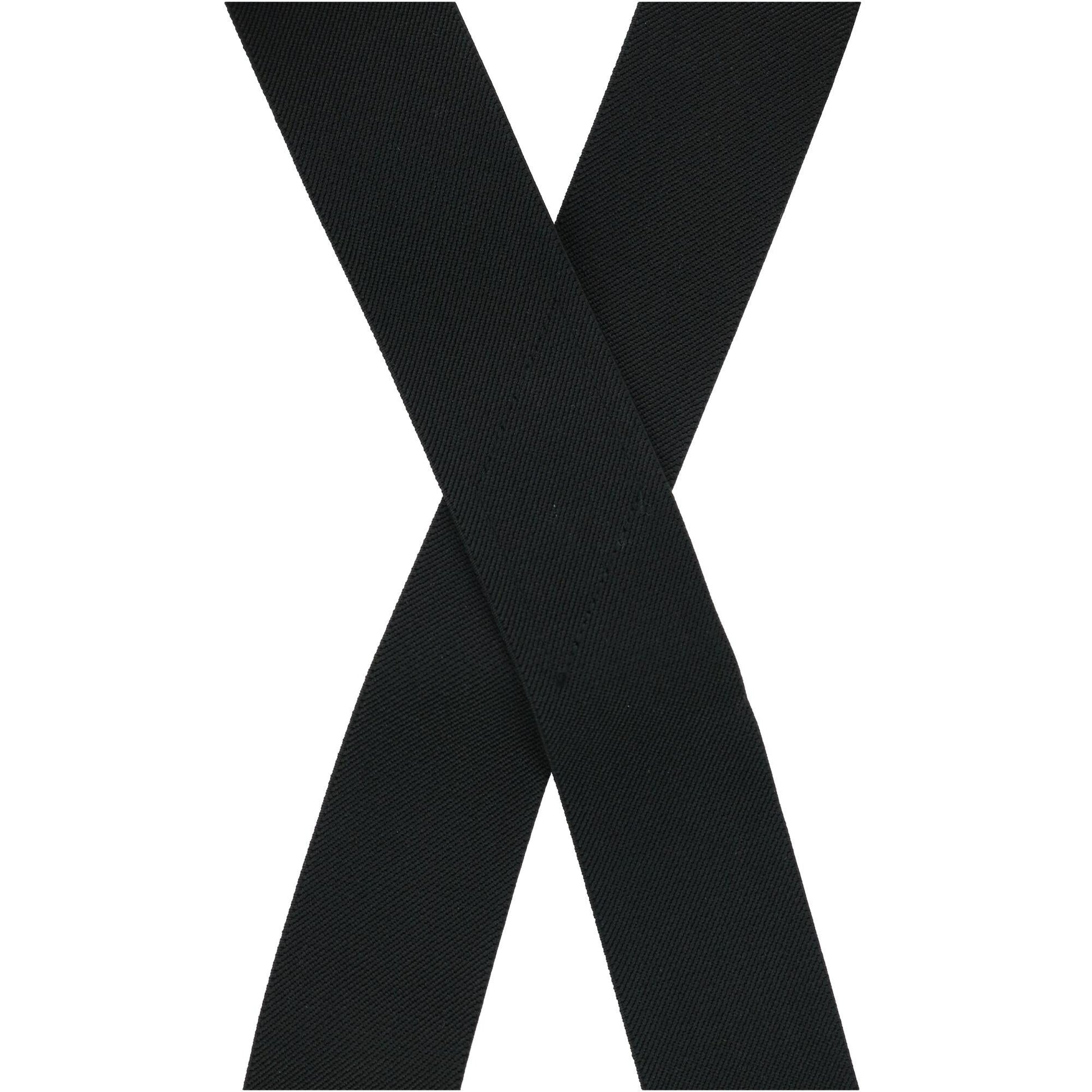 CTM® Men's Elastic X-Back Suspenders with Plastic Hook Ends - Black