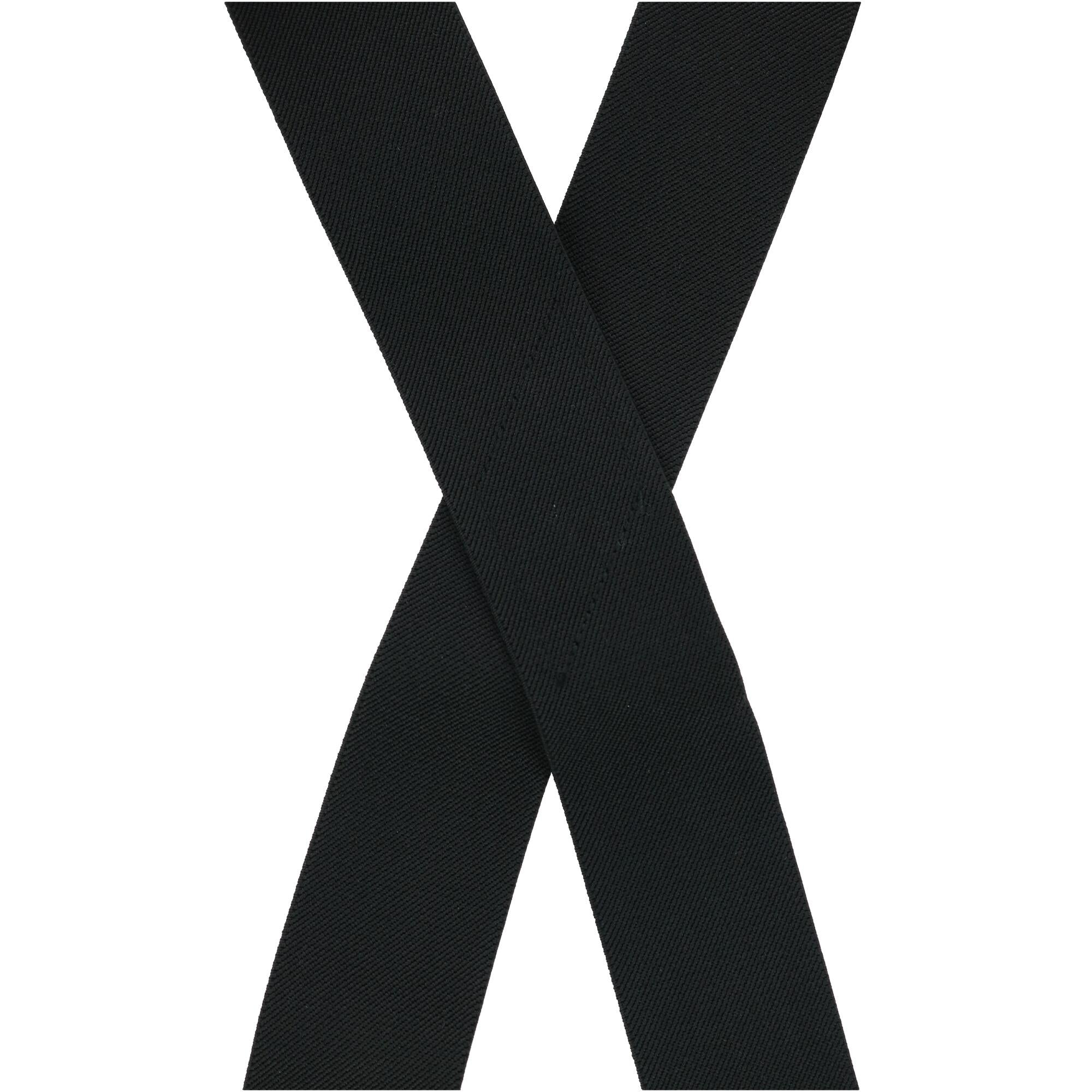 CTM® Men's Elastic X-Back Suspenders with Plastic Hook Ends - Black