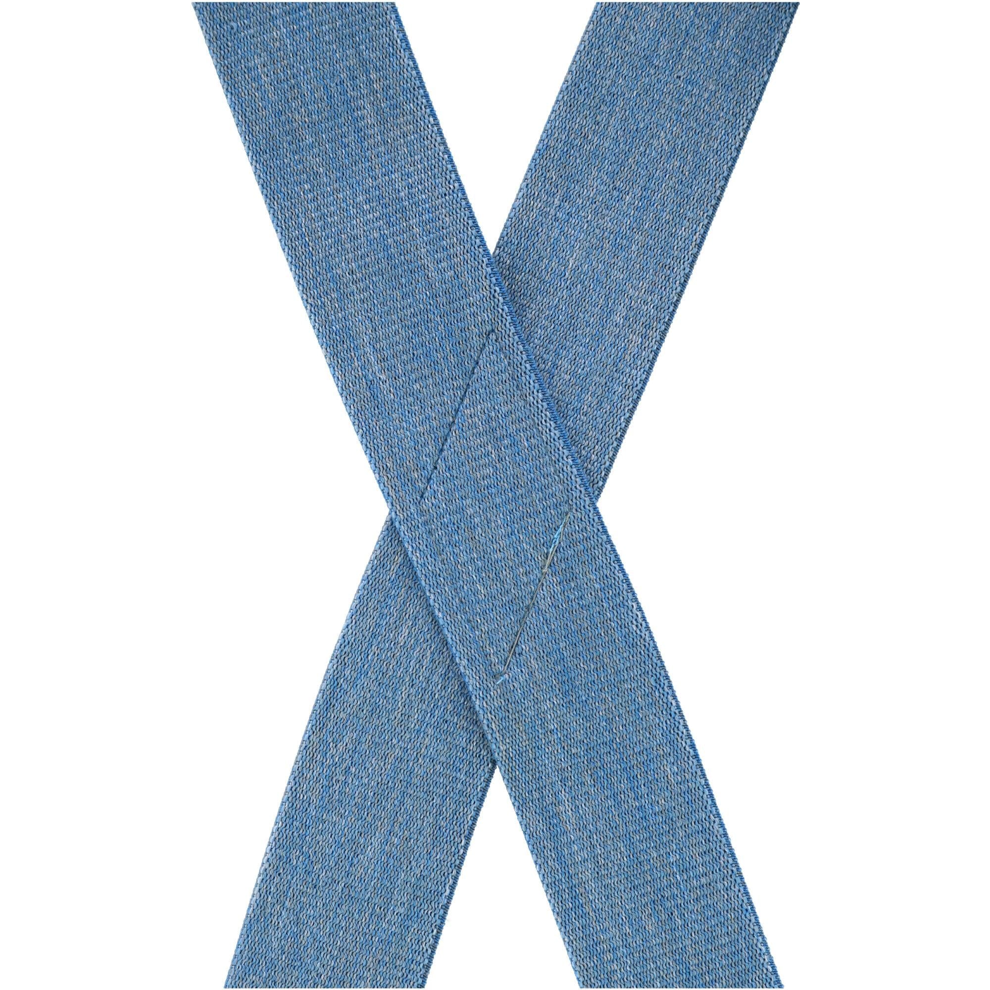 CTM® Men's Elastic X-Back Suspenders with Plastic Hook Ends - Denim