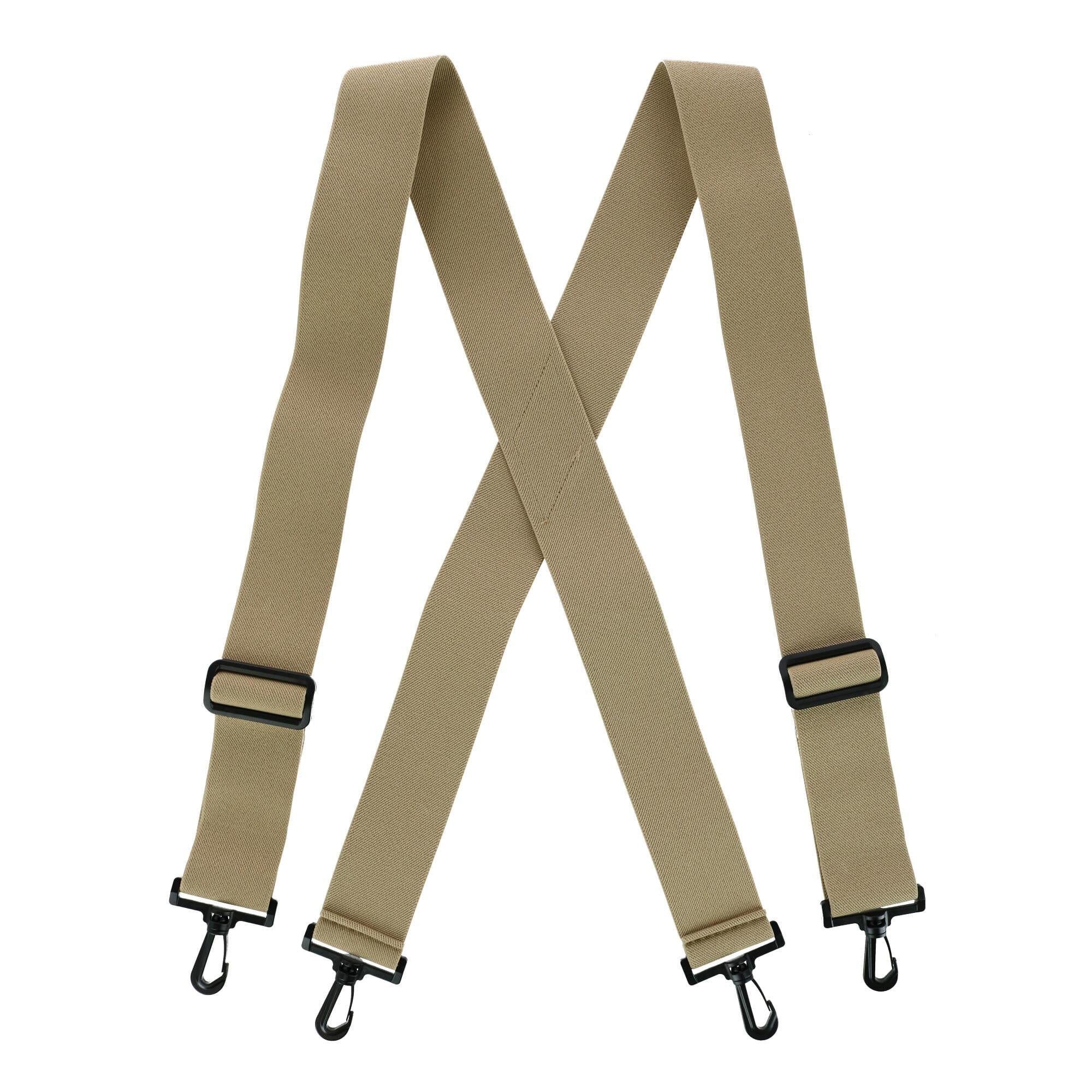 CTM® Men's Elastic X-Back Suspenders with Plastic Hook Ends