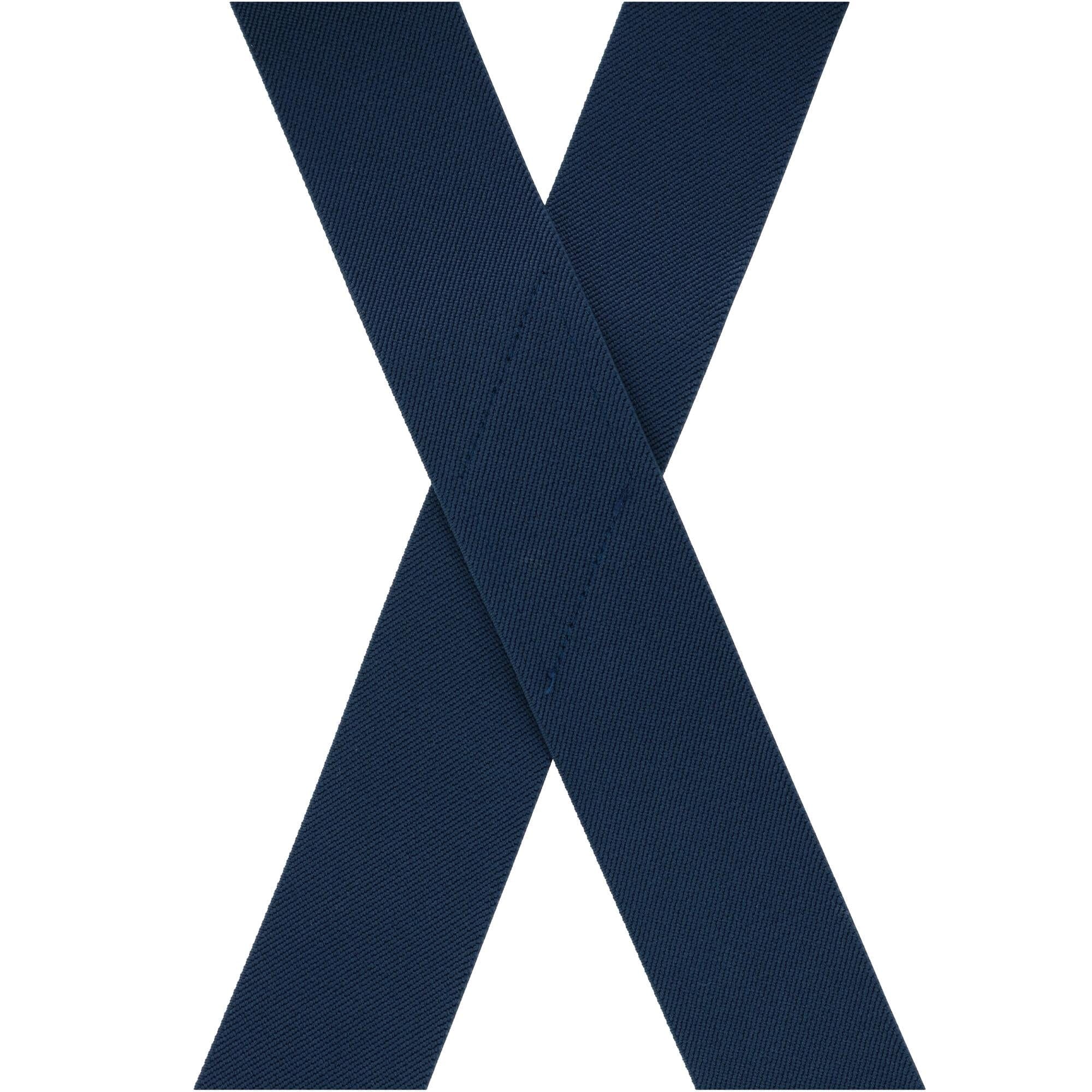 CTM® Men's Elastic X-Back Suspenders with Plastic Hook Ends - Navy