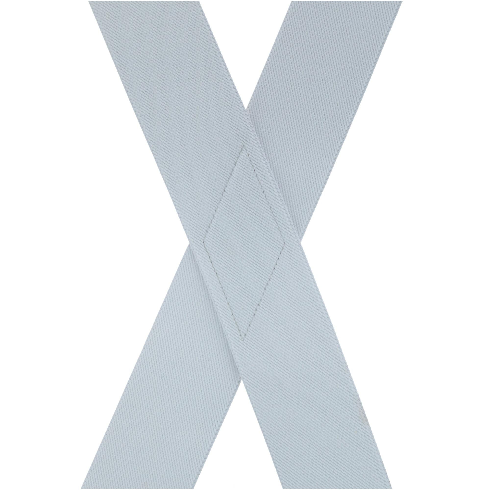 CTM® Men's Elastic X-Back Suspenders with Plastic Hook Ends - White