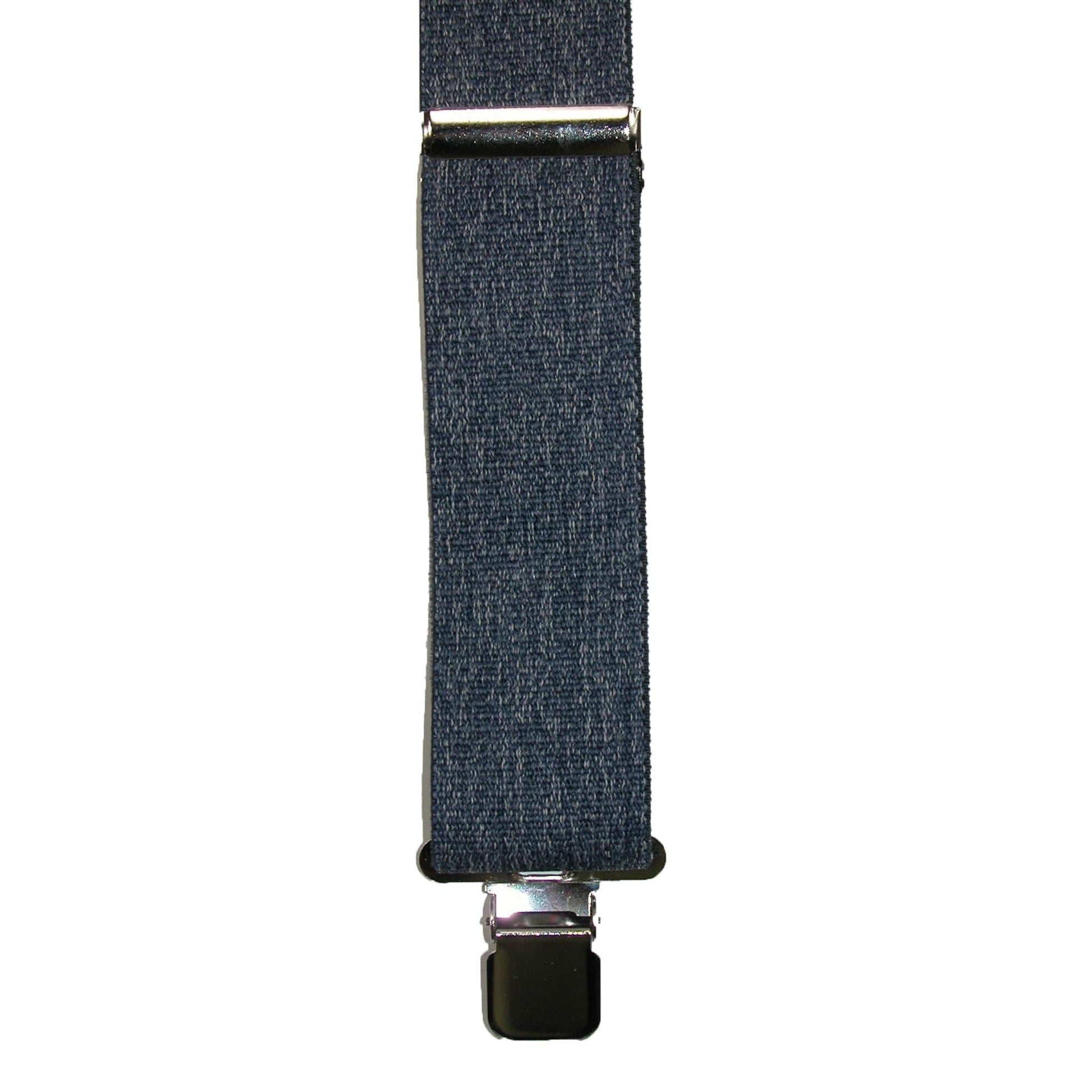 CTM® Men's Denim Clip-End 2 Inch Suspenders - Dark Denim