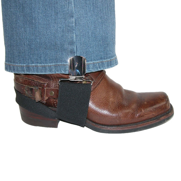 Men's Elastic Anti Slip Pin Clip Biker Stirrup Straps