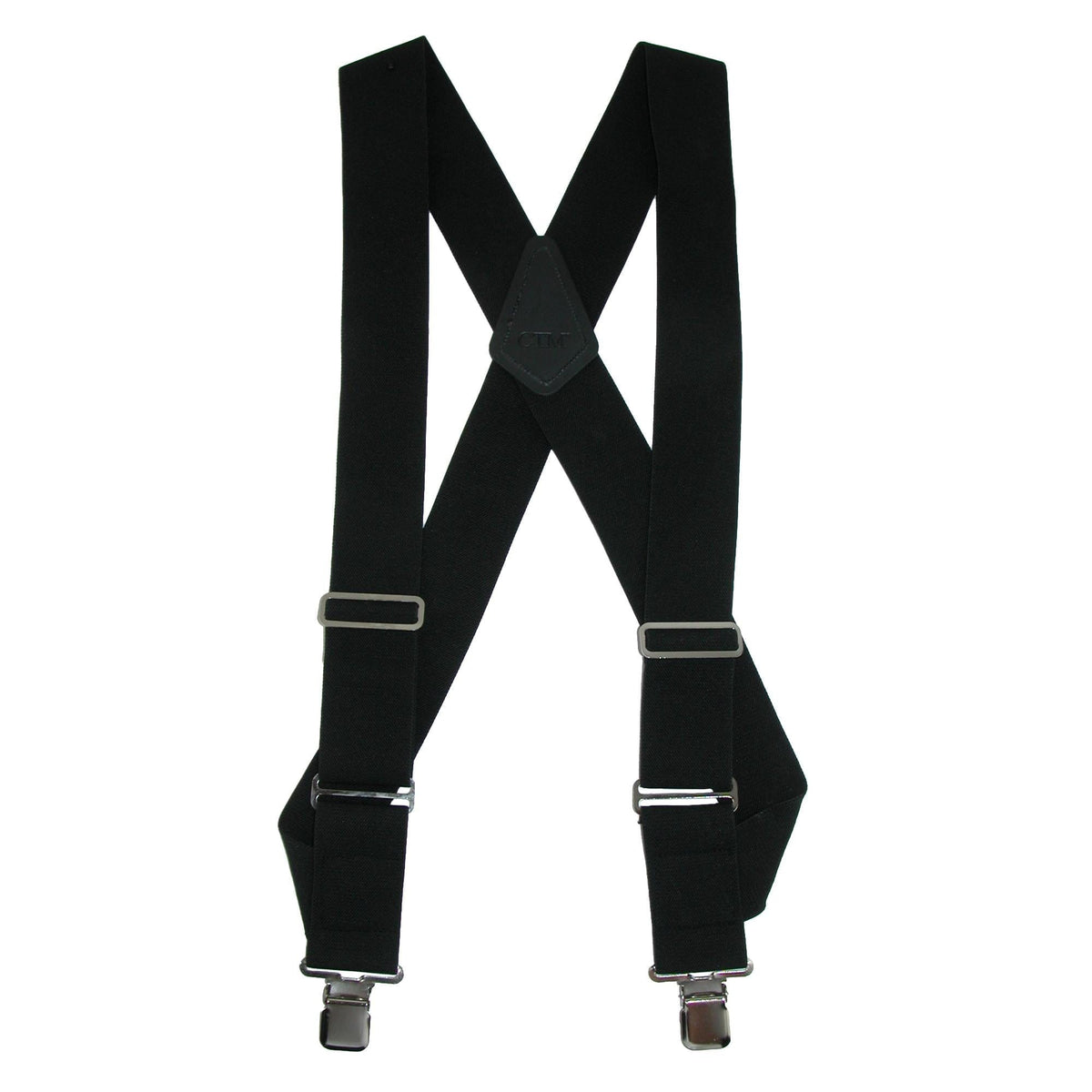 CTM® Men's Elastic Basic Trucker Side Clip Suspender
