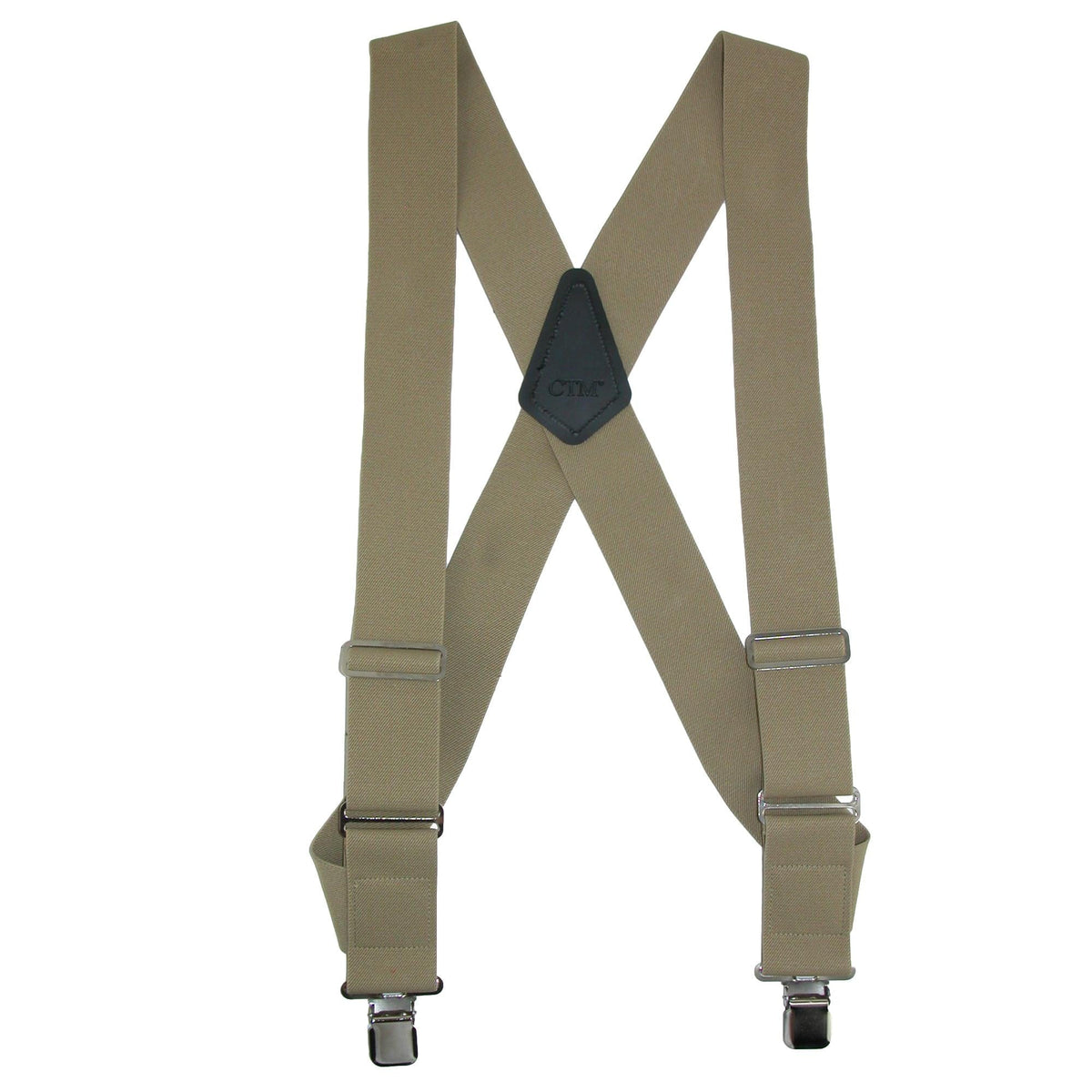 CTM® Men's Elastic Basic Trucker Side Clip Suspender