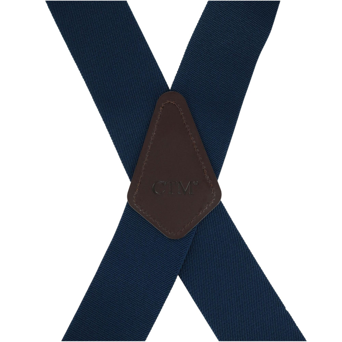 CTM® Men's Elastic Side Clip Metal Swivel Hook Trucker Suspenders - Navy