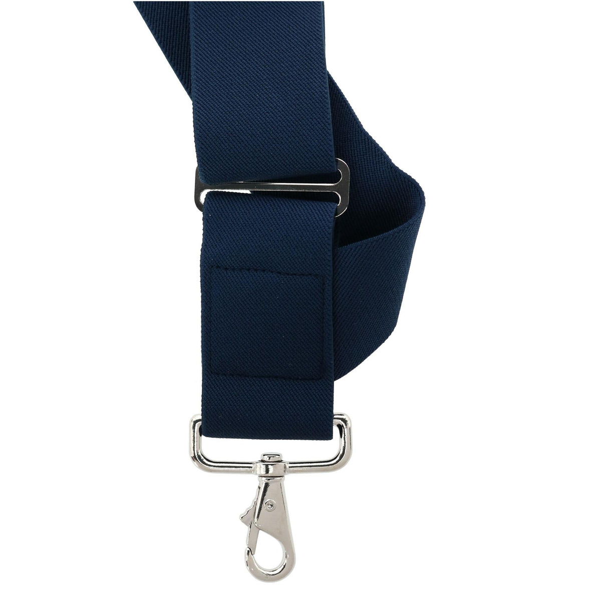 CTM® Men's Elastic Side Clip Metal Swivel Hook Trucker Suspenders - Navy