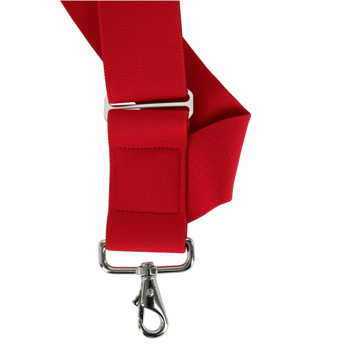CTM® Men's Elastic Side Clip Metal Swivel Hook Trucker Suspenders - Red