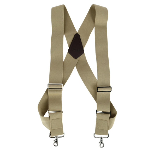 Men's Elastic Side Clip Metal Swivel Hook Trucker Suspenders