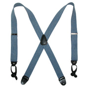 Men's Elastic Denim 2 Inch Button-End Suspenders
