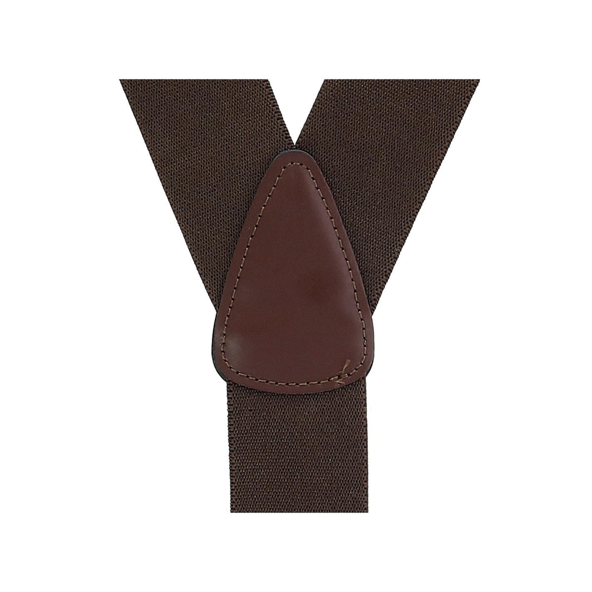 CTM® Men's Elastic Button End Suspenders - Brown